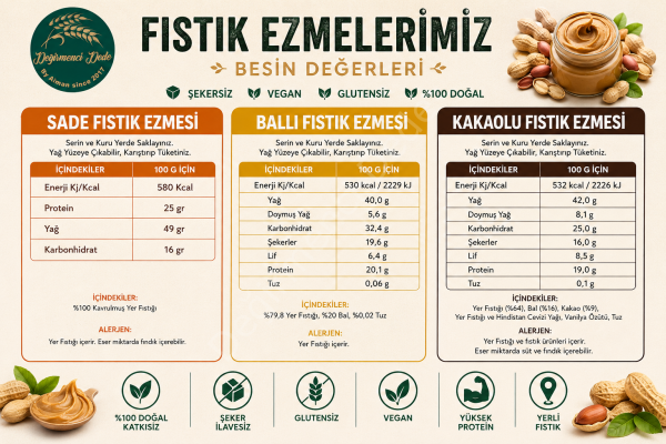 Yerli Fıstık Ezmesi(Glütensiz, Vegan, Şeker İlavesiz)