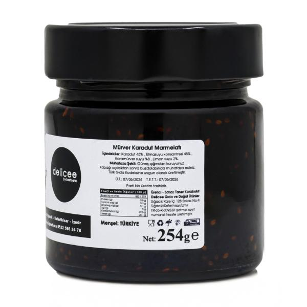Karamürver Karadut Marmelatı (Şeker İlavesiz)