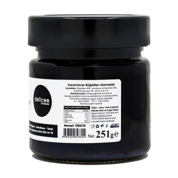 Karamürver Böğürtlen Marmelatı(Şeker İlavesiz)