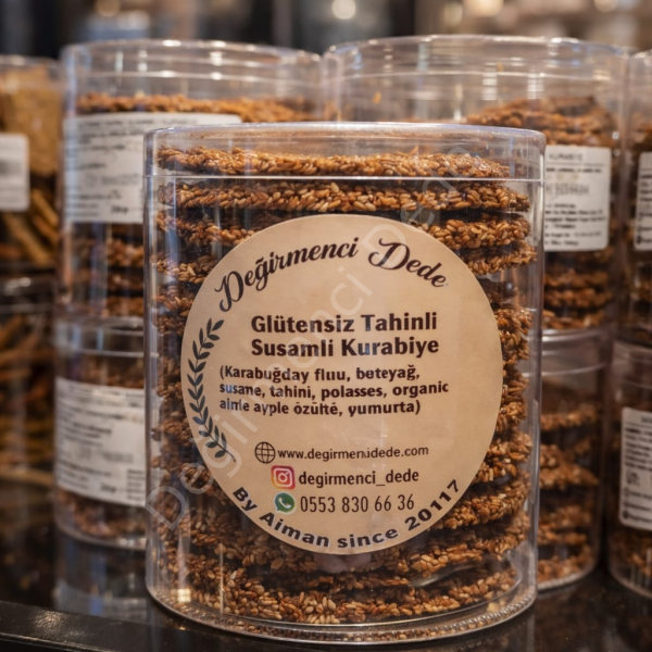 Tahinli Susamlı Kurabiye(Glütensiz  ve Şeker İlavesiz)