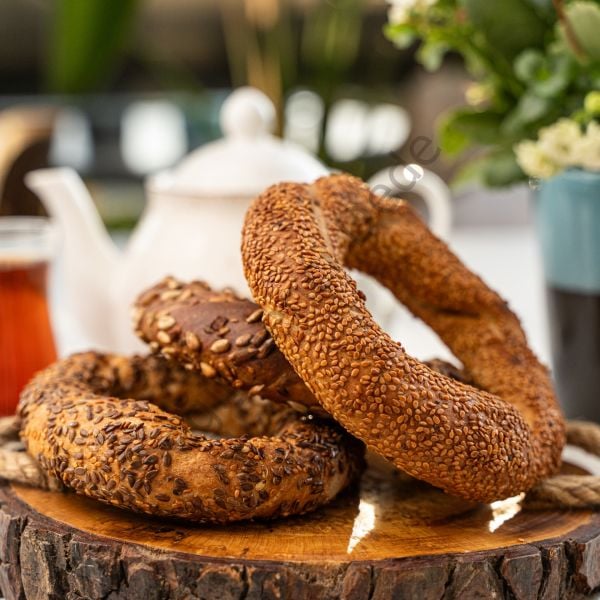 Ekşi Mayalı Cevizli ve Ayçekirdekli Tam Buğday Simit(5 adet)