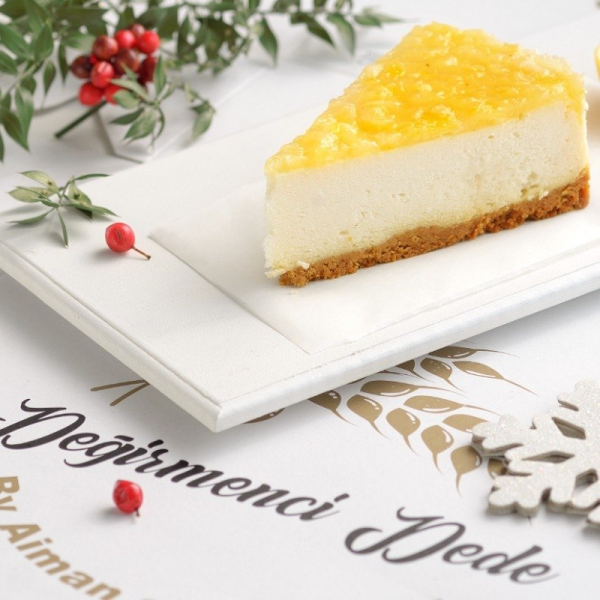 Limonlu Cheesecake Bütün(Şeker İlavesiz ve Glütensiz) 12 kişilik