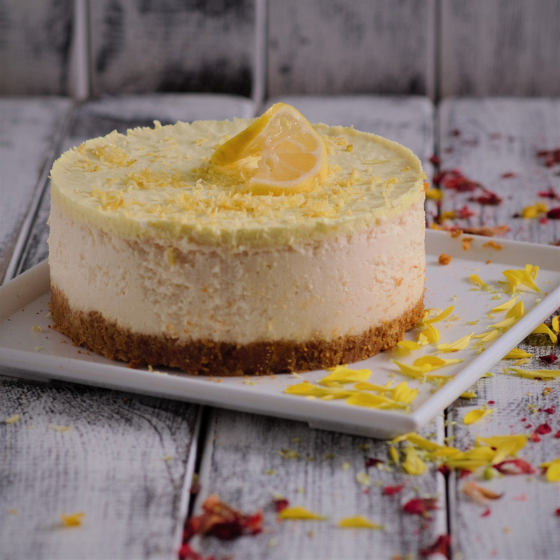 Limonlu Cheesecake Bütün(Şeker İlavesiz ve Glütensiz) 12 kişilik
