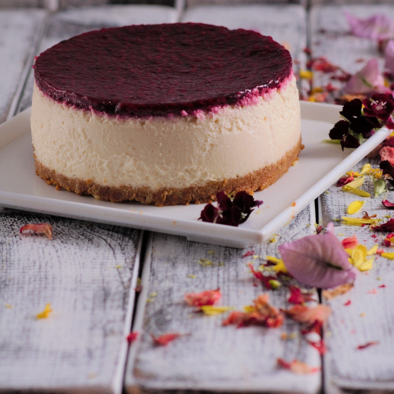 Böğürtlenli/Frambuazlı Cheesecake Bütün(Şeker İlavesiz ve Glutensiz)