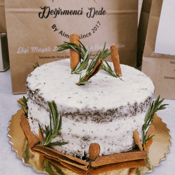 Badem Sütlü Meyveli Çıplak Pasta(Glutensiz ve Laktozsuz)