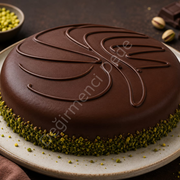 Dondurmalı Çikolatalı Pasta(Glütensiz ve Şeker İlavesiz)(8 kişilik)