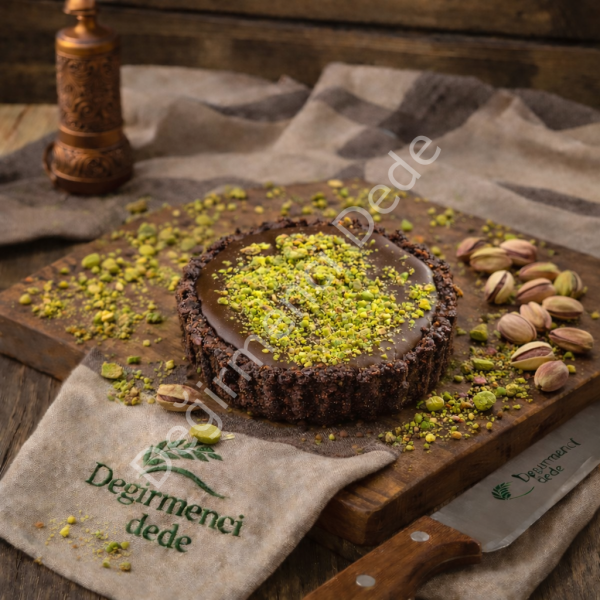 Antep Fıstıklı Çikolatalı Tart(Glütensiz ve Şeker İlavesiz)(5 Al 4 Öde)