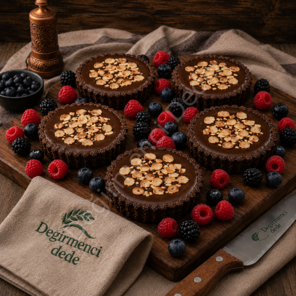 Orman Meyveli Çikolatalı Tart (Glütensiz ve Şeker İlavesiz)(5 Al 4 Öde)