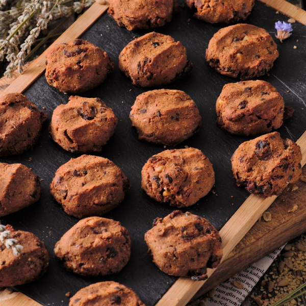 Glutensiz Kuru Meyveli Karabuğday Kurabiye(Şeker İlavesiz)