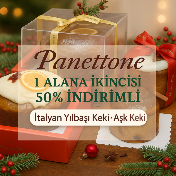 Avantajlı Panettone (AŞK Keki) Paketi (2 Adet, Yılbaşına Özel Hediye)