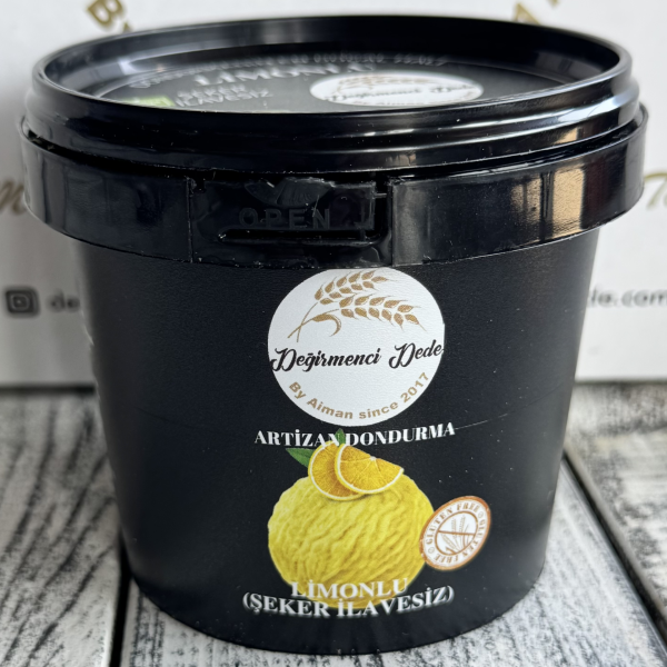 Artizan Dondurma Limonlu(Şeker İlavesiz, %100 Jersey İnek Sütü)