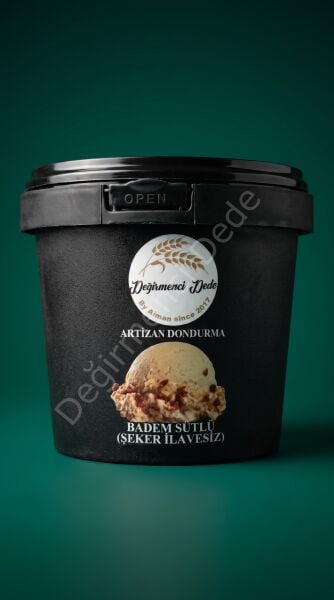 Artizan Dondurma Badem Sütlü(Şeker İlavesiz, %100 Vegan)
