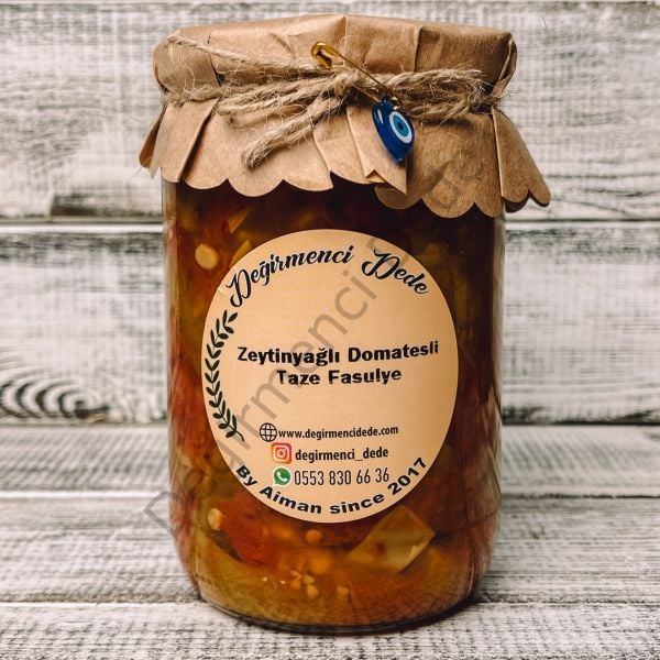 Ev Yapımı Zeytinyağlı Domatesli Taze Fasulye