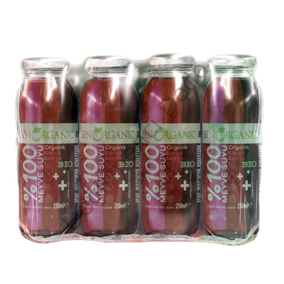 Benorganic Kırmızı Karışık Meyve Suyu 1 Koli(12 Adet)