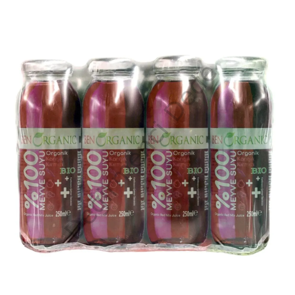 Benorganic Kırmızı Karışık Meyve Suyu 1 Koli(12 Adet)