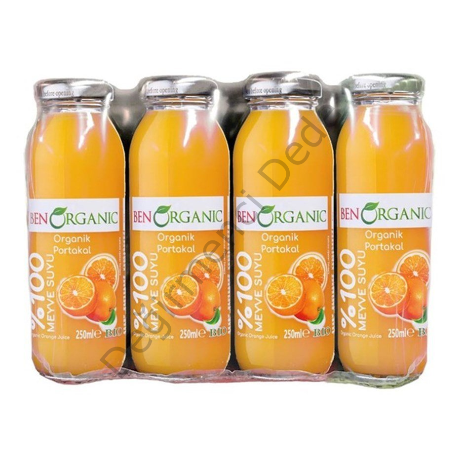 Benorganic Portakal Suyu 1 Koli(12 Adet)