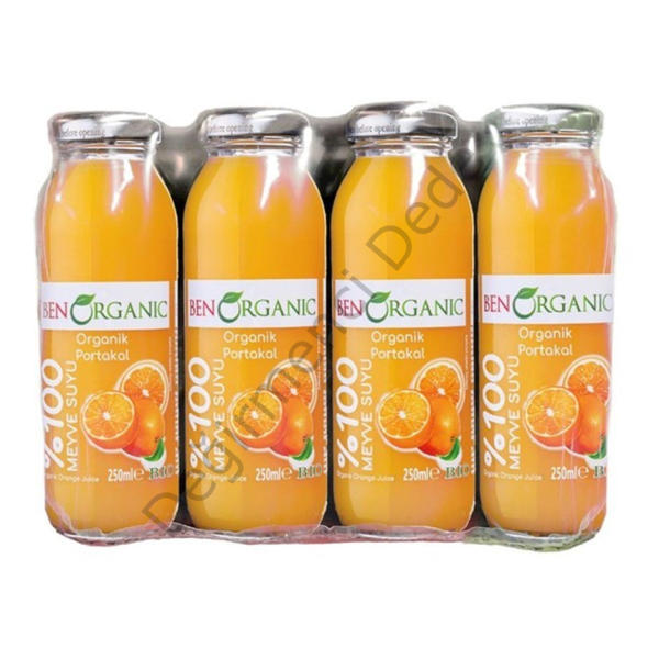 Benorganic Portakal Suyu 1 Koli(12 Adet)
