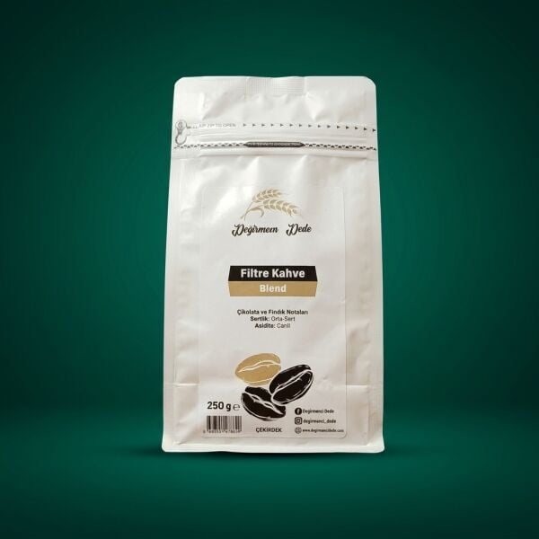 Filtre Kahve Blend (Öğütülmüş)(Etiyopya %50, Kolombiya %30,Peru %20)
