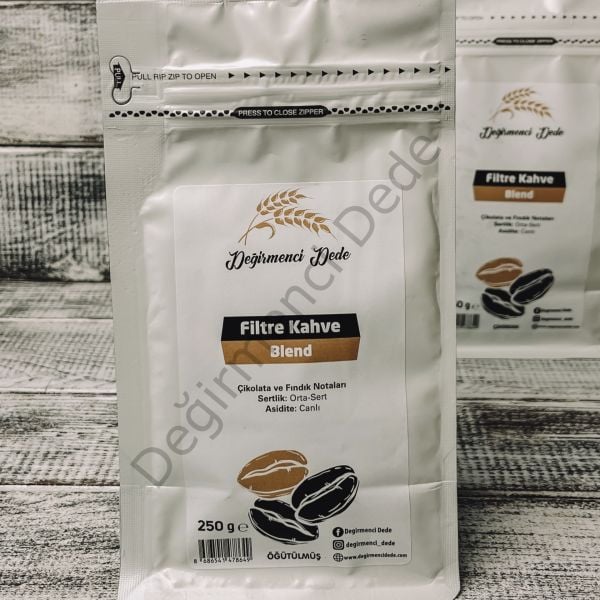 Filtre Kahve Blend (Öğütülmüş)(Etiyopya %50, Kolombiya %30,Peru %20)