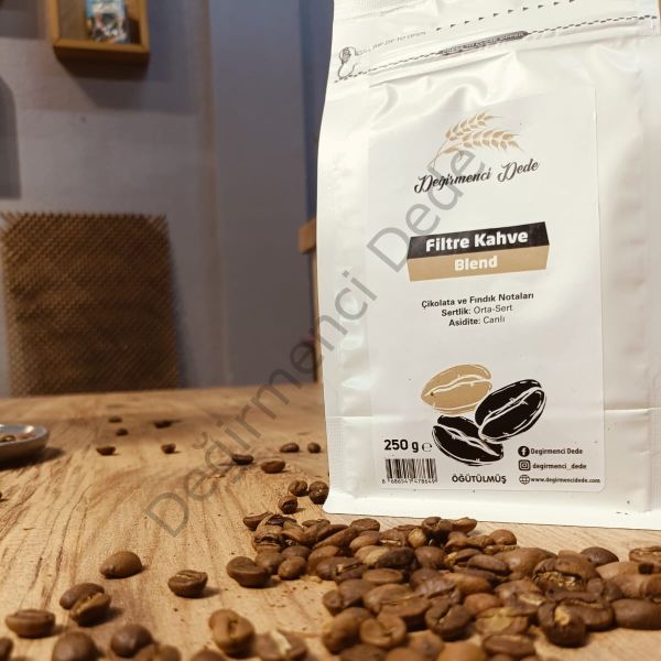 Çekirdek Kahve Blend (Öğütülmemiş)(Etiyopya %50, Kolombiya %30,Peru %20) 250g
