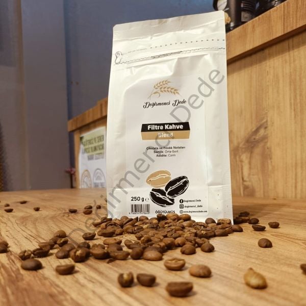 Çekirdek Kahve Blend (Öğütülmemiş)(Etiyopya %50, Kolombiya %30,Peru %20) 250g