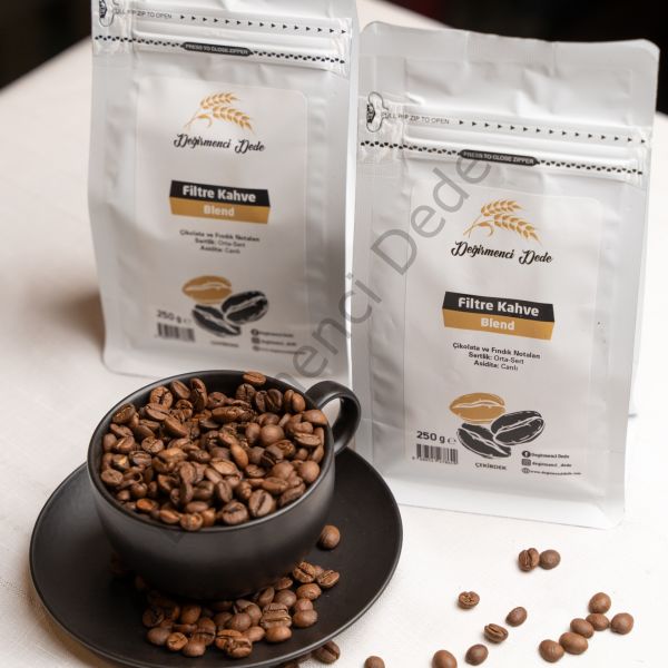 Çekirdek Kahve Blend (Öğütülmemiş)(Etiyopya %50, Kolombiya %30,Peru %20) 250g