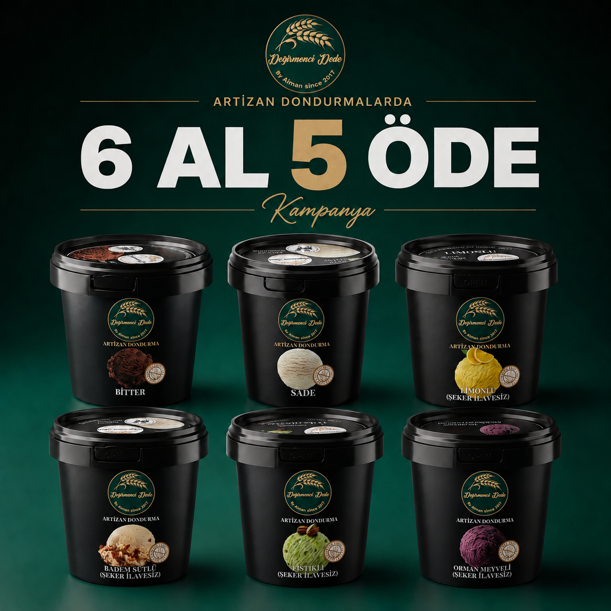 Artizan Dondurma 6 AL 5 ÖDE Kampanyası