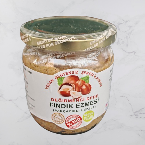 Fındık Ezmesi(Parçacıklı Lezzet)(Glütensiz, Vegan, Şeker İlavesiz)