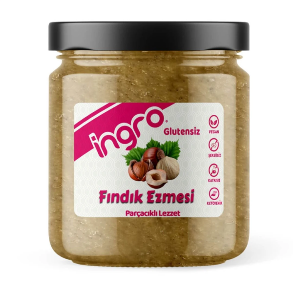 Fındık Ezmesi(Parçacıklı Lezzet)(Glütensiz, Vegan, Şeker İlavesiz)