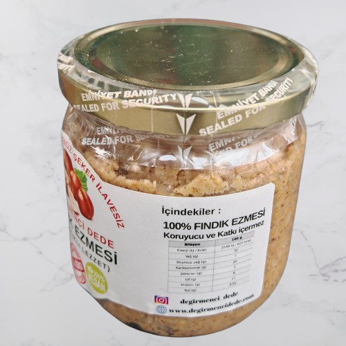 Fındık Ezmesi(Parçacıklı Lezzet)(Glütensiz, Vegan, Şeker İlavesiz)