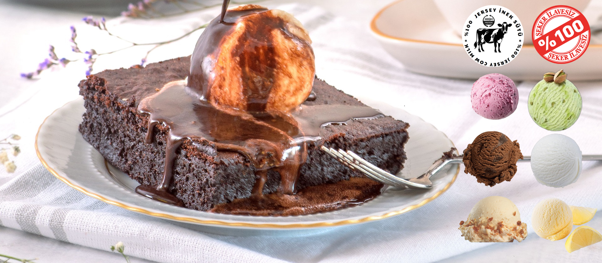 ARTİZAN DONDURMA<br>ŞEKER İLAVESİZ<br>%100 JERSEY İNEK SÜTÜ<br>SAF SALEP ve DOĞAL MEYVELER